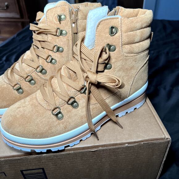 FRACORA combat ankle lace up winter snow boots womens 7‎ trendy gorpcore chic - Picture 3 of 9